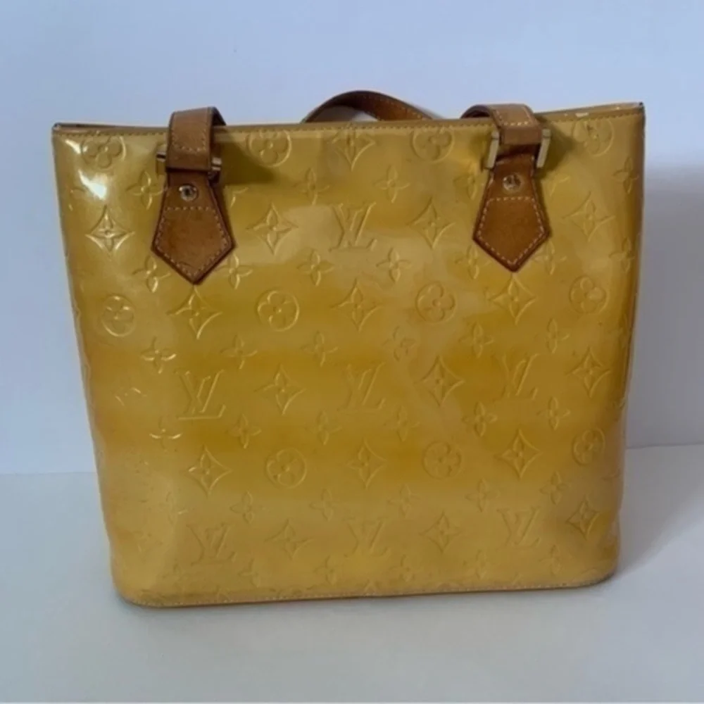 LOUIS VUITTON Houston Yellow Vernis Bag